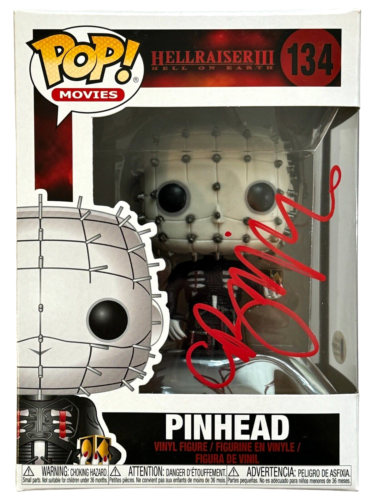 CLIVE BARKER SIGNED AUTOGRAPH HELLRAISER PINHEAD FUNKO POP HORROR BECKETT COA COLLECTIBLE MEMORABILIA