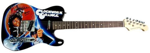 CLOCKWORK ORANGE MALCOLM MCDOWELL SIGNED GRAPHICS PHOTO GUITAR ACOA WITNESS ITP COLLECTIBLE MEMORABILIA