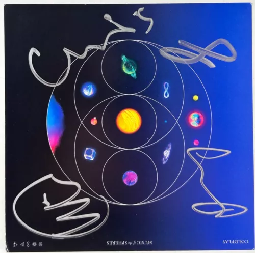 COLDPLAY MARTIN BUCKLAND +2 SIGNED AUTOGRAPH CD “MUSIC OF THE SPHERES” JSA LOA COLLECTIBLE MEMORABILIA