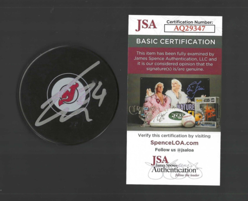 COLIN MILLER SIGNED NEW JERSEY DEVILS PUCK JSA COA COLLECTIBLE MEMORABILIA