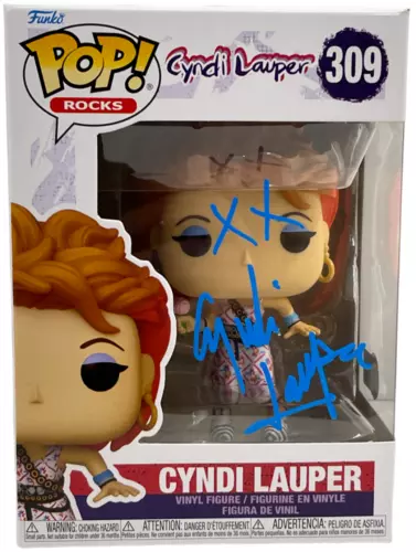 CYNDI LAUPER SIGNED FUNKO 309 POP ROCKS AUTHENTIC AUTOGRAPH BECKETT COLLECTIBLE MEMORABILIA