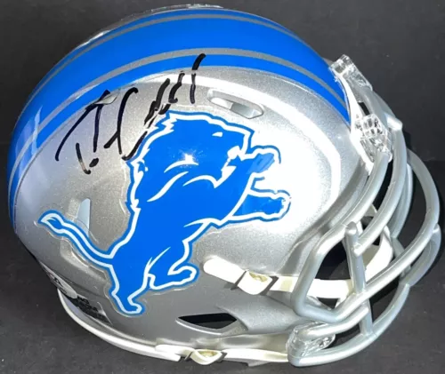 DAN CAMPBELL SIGNED AUTOGRAPHED DETROIT LIONS MINI HELMET PSA/DNA MOTOR CITY DAN COLLECTIBLE MEMORABILIA