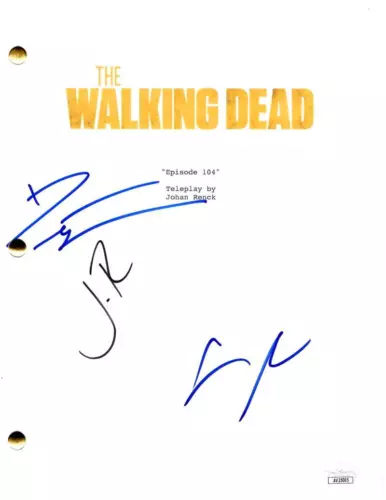 DANAI GURIRA YEUN BERNTHAL SIGNED AUTOGRAPH THE WALKING DEAD FULL SCRIPT JSA COA COLLECTIBLE MEMORABILIA