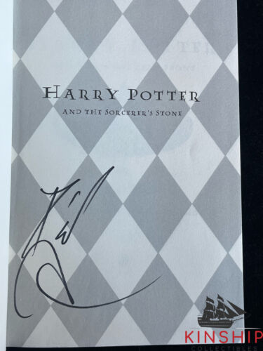 DANIEL RADCLIFFE SIGNED HARRY POTTER AND THE SORCERER’S STONE BOOK JSA COA E198 COLLECTIBLE MEMORABILIA