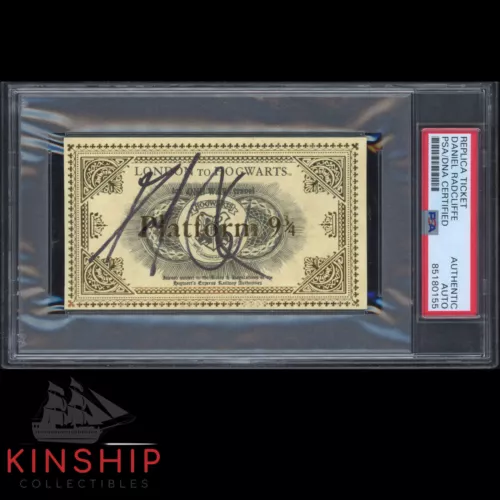 DANIEL RADCLIFFE SIGNED PLATFORM 9 3/4 TICKET PSA DNA SLABBED HARRY POTTER C2800 COLLECTIBLE MEMORABILIA