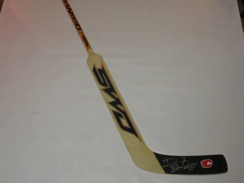 DAVID RITTICH SIGNED GOALIE STICK CALGARY FLAMES AUTOGRAPHED PROOF COLLECTIBLE MEMORABILIA