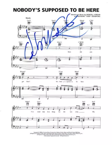 DEBORAH COX SIGNED AUTOGRAPH NOBODY’S SUPPOSED TO BE HERE SHEET MUSIC COLLECTIBLE MEMORABILIA