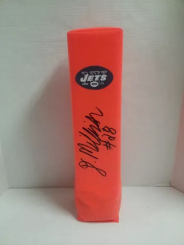 DEE MILLINER SIGNED TOUCHDOWN PYLON NEW YORK JETS COA FOOTBALL ALABAMA