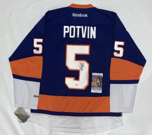 DENIS POTVIN SIGNED REEBOK PREMIER NEW YORK ISLANDERS JERSEY LICENSED JSA COA