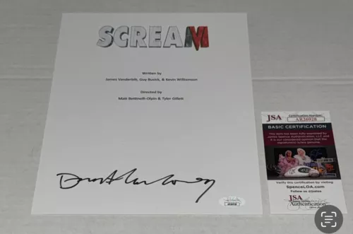 DERMOT MULRONEY SIGNED SCREAM VI FULL MOVIE SCRIPT AUTOGRAPHED JSA COA COLLECTIBLE MEMORABILIA