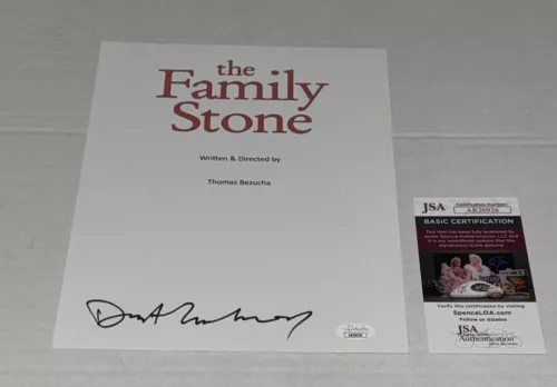 DERMOT MULRONEY SIGNED THE FAMILY STONE MOVIE TRANSCRIPT AUTOGRAPHED JSA COA COLLECTIBLE MEMORABILIA