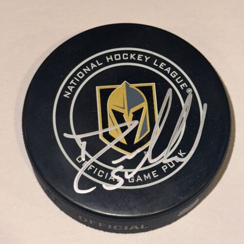 DERYK ENGELLAND SIGNED VEGAS KNIGHTS 1ST SEASON OFFICIAL GAME PUCK W BECKETT COA COLLECTIBLE MEMORABILIA