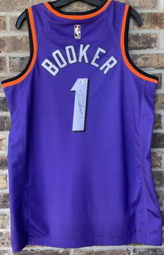 DEVIN BOOKER AUTOGRAPHED PHOENIX SUNS NIKE CLASSIC EDITION SWINGMAN JERSEY PSA COLLECTIBLE MEMORABILIA