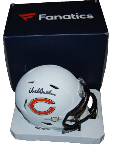 DICK BUTKUS SIGNED (CHICAGO BEARS) FLAT WHITE MINI FOOTBALL HELMET FANATICS COLLECTIBLE MEMORABILIA
