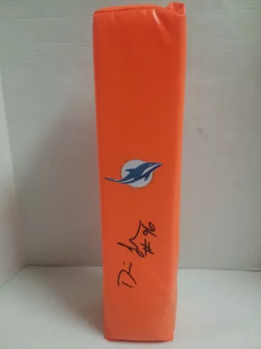 DION JORDAN SIGNED TOUCHDOWN PYLON MIAMI DOLPHINS COA FOOTBALL OREGON