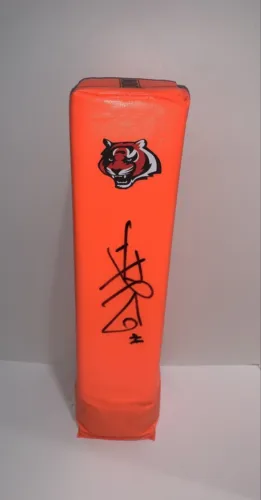 DOMATA PEKO SIGNED CINCINNATI BENGALS TOUCHDOWN PYLON FOOTBALL JSA COA COLLECTIBLE MEMORABILIA