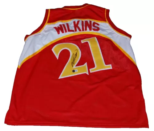 DOMINIQUE WILKINS signed (ATLANTA HAWKS) custom Basketball jersey BECKETT BAS