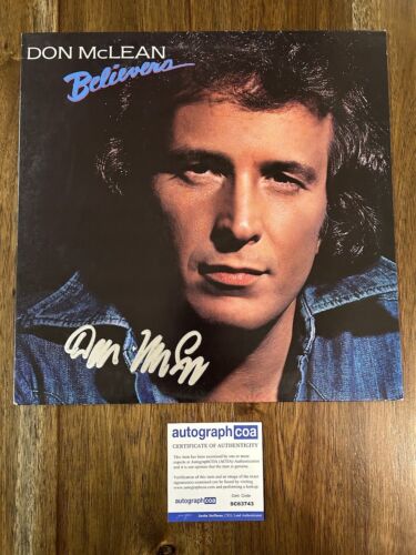 DON MCLEAN ‘BELIEVERS’ SIGNED VINYL ALBUM FOLK SINGER ‘AMERICAN PIE’ ACOA COLLECTIBLE MEMORABILIA