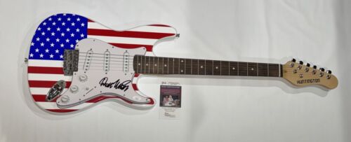 DON MCLEAN SIGNED USA FLAG ELECTRIC GUITAR AMERICAN PIE JSA COA COLLECTIBLE MEMORABILIA