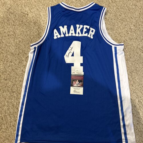 DUKE BLUE DEVILS- TOMMY AMAKER SIGNED AUTOGRAPH JERSEY JSA COA BASKETBALL COLLECTIBLE MEMORABILIA
