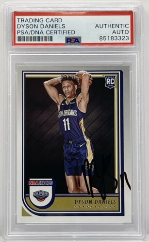 DYSON DANIELS SIGNED 2022/2023 NBA HOOPS ROOKIE CARD PSA/DNA SLABBED COLLECTIBLE MEMORABILIA