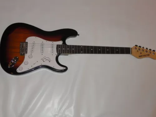 ED KOWALCZYK SIGNED SUNBURST ELECTRIC GUITAR LIVE THE BAND LEGEND PROOF JSA COA