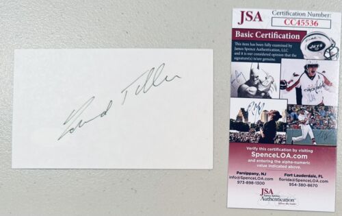 EDWARD TELLER SIGNED AUTOGRAPHED 3×5 CARD JSA CERT HYDROGEN BOMB OPPENHEIMER COLLECTIBLE MEMORABILIA