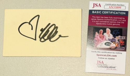 ELLE MACPHERSON SIGNED AUTOGRAPHED 3.5 X 5.5 CARD JSA CERT MODEL BATMAN & ROBIN COLLECTIBLE MEMORABILIA