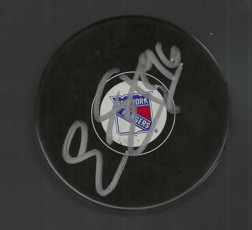 EMERSON ETEM SIGNED NEW YORK RANGERS PUCK COLLECTIBLE MEMORABILIA