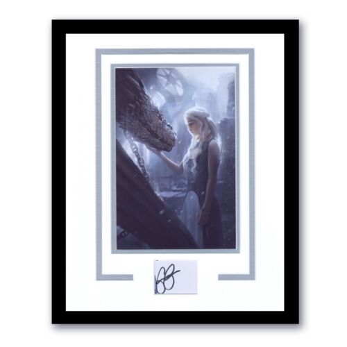 EMILIA CLARKE “GAME OF THRONES” AUTOGRAPH SIGNED FRAMED 11×14 DISPLAY J ACOA COLLECTIBLE MEMORABILIA