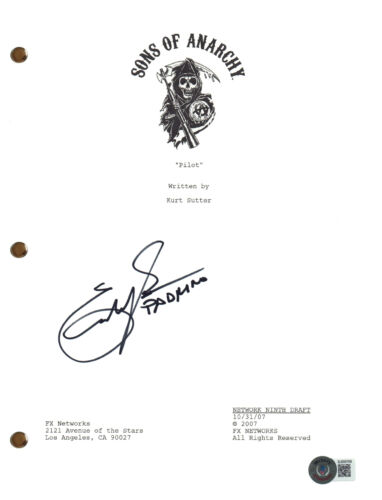 EMILIO RIVERA SIGNED AUTOGRAPH MAYANS M.C PILOT EPISODE SCRIPT BECKETT COA COLLECTIBLE MEMORABILIA