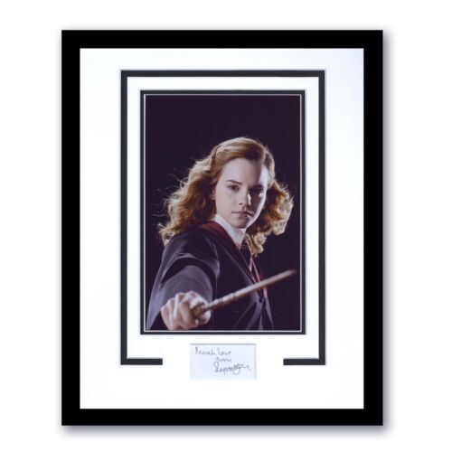 EMMA WATSON “HARRY POTTER” AUTOGRAPH SIGNED CUSTOM FRAMED 11×14 DISPLAY ACOA COLLECTIBLE MEMORABILIA