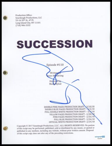 ERIC BOGOSIAN “SUCCESSION” AUTOGRAPH SIGNED ‘NOBODY IS EVER MISSING’ SCRIPT ACOA COLLECTIBLE MEMORABILIA