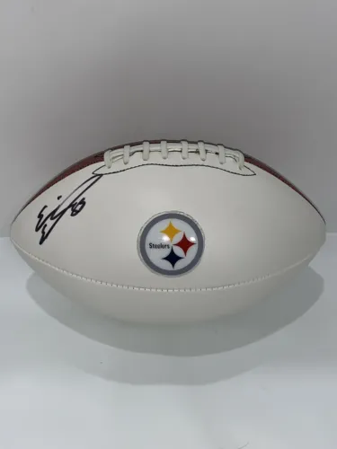 ERIC EBRON SIGNED FOOTBALL PITTSBURGH STEELERS AUTOGRAPHED PRO BOWL