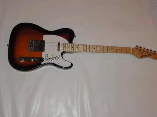 GARY NUMAN SIGNED SUNBURST ELECTRIC GUITAR CARS TUBEWAY ARMY LEGEND JSA COA