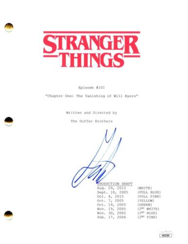 GATEN MATARAZZO SIGNED AUTOGRAPH STRANGER THINGS PILOT SCRIPT SCREENPLAY JSA COA COLLECTIBLE MEMORABILIA