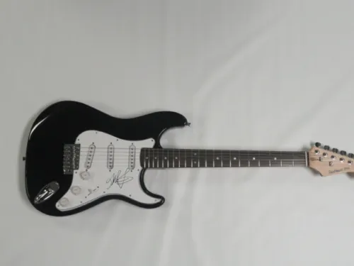 GAVIN DEGRAW SIGNED BLACK ELECTRIC GUITAR NOT OVER YOU SWEETER