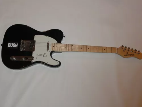 GAVIN ROSSDALE SIGNED BLACK ELECTRIC GUITAR BUSH PROOF RARE JSA COA