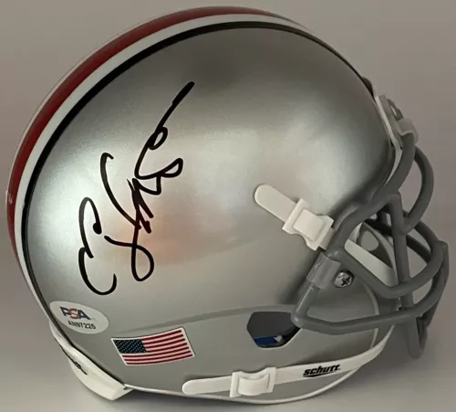 GENE SMITH SIGNED AUTOGRAPHED OHIO STATE BUCKEYES MINI HELMET PSA/DNA COLLECTIBLE MEMORABILIA