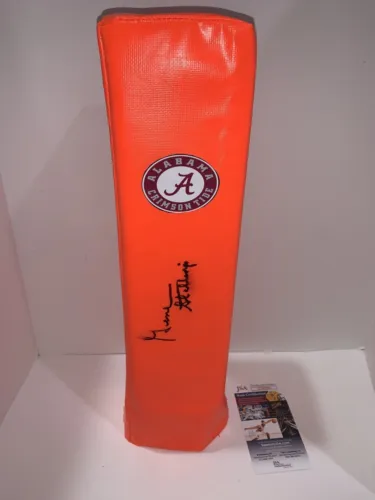 GENE STALLINGS SIGNED TOUCHDOWN PYLON ALABAMA CRIMSON TIDE FOOTBALL HOF JSA COA
