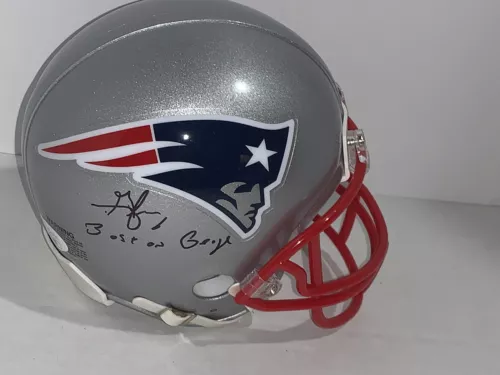 GEORGE JUNG SIGNED NEW ENGLAND PATRIOTS MINI HELMET BOSTON GEORGE JSA COA