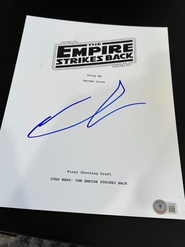 GEORGE LUCAS SIGNED AUTOGRAPH MOVIE SCRIPT STAR WARS EMPIRE STRIKES BACK BECKETT COLLECTIBLE MEMORABILIA