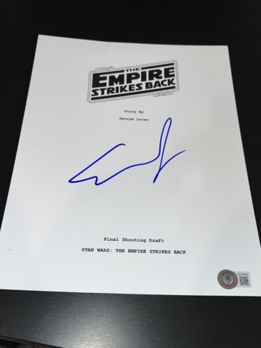 GEORGE LUCAS SIGNED AUTOGRAPH MOVIE SCRIPT STAR WARS EMPIRE STRIKES BACK BECKETT COLLECTIBLE MEMORABILIA