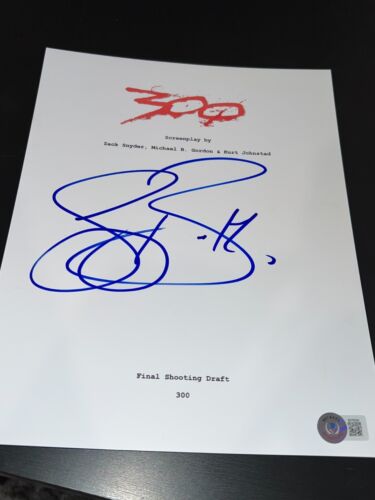 GERARD BUTLER SIGNED AUTOGRAPH MOVIE SCRIPT 300 BECKETT BAS AUTO D COLLECTIBLE MEMORABILIA
