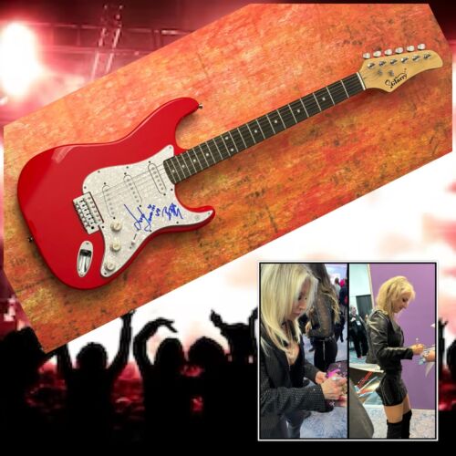 GFA BRITT LIGHTNING & LORRAINE LEWIS * VIXEN * BAND SIGNED ELECTRIC GUITAR COA COLLECTIBLE MEMORABILIA