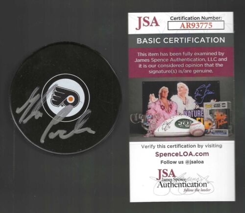 GLEN COCHRANE SIGNED PHILADELPHIA FLYERS PUCK JSA COA COLLECTIBLE MEMORABILIA