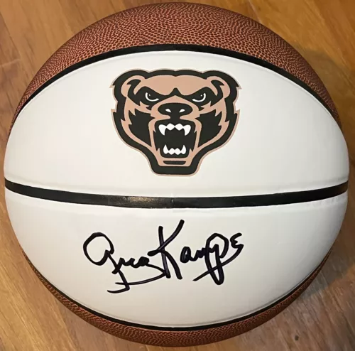 GREG KAMPE SIGNED AUTOGRAPHED OAKLAND GOLDEN GRIZZLIES LOGO BASKETBALL JSA COA COLLECTIBLE MEMORABILIA