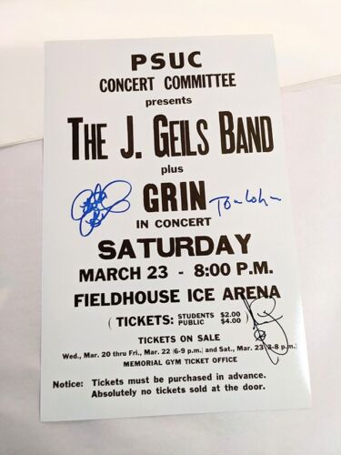 Grin band REAL SIGNED 11x17