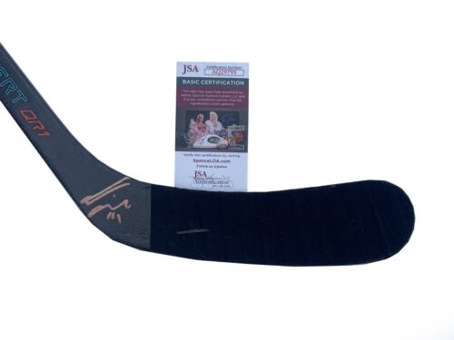 GUSTAV NYQUIST SIGNED DETROIT RED WINGS GAME USED WARRIOR HOCKEY STICK JSA COA COLLECTIBLE MEMORABILIA