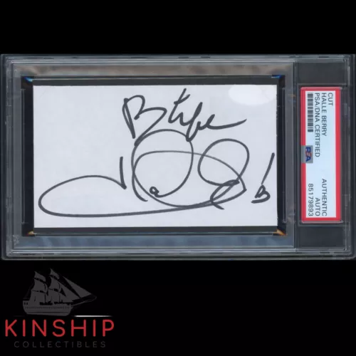 HALLE BERRY SIGNED CUT PSA DNA SLABBED AUTO ACTRESS X MEN CATWOMAN C2747 COLLECTIBLE MEMORABILIA